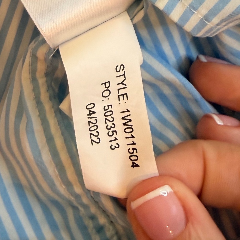 Vineyard Vines Performance Whale Shirt Men Small Blue Stripe Classic Fit Stretch - Picture 7 of 9